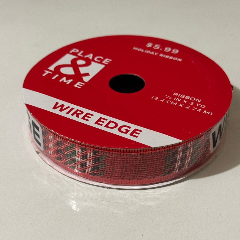 Holiday Ribbon by Place and Time 7/8 IN X 3 YD
